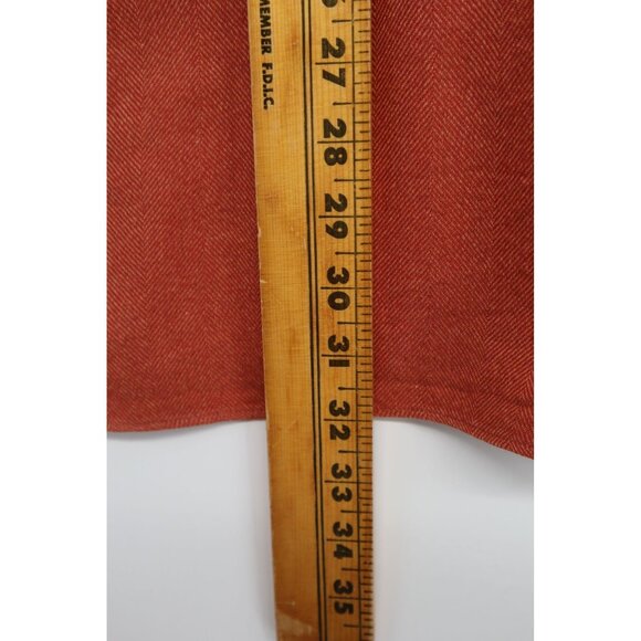 Paul Stuart Mens XXL Rust Herringbone Button-Down Polo Shirt Made In Italy - Picture 10 of 11